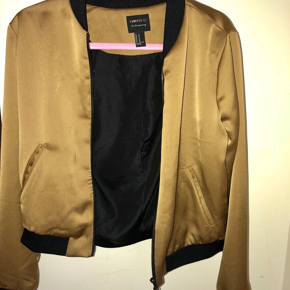 Mustard green bomber jacket